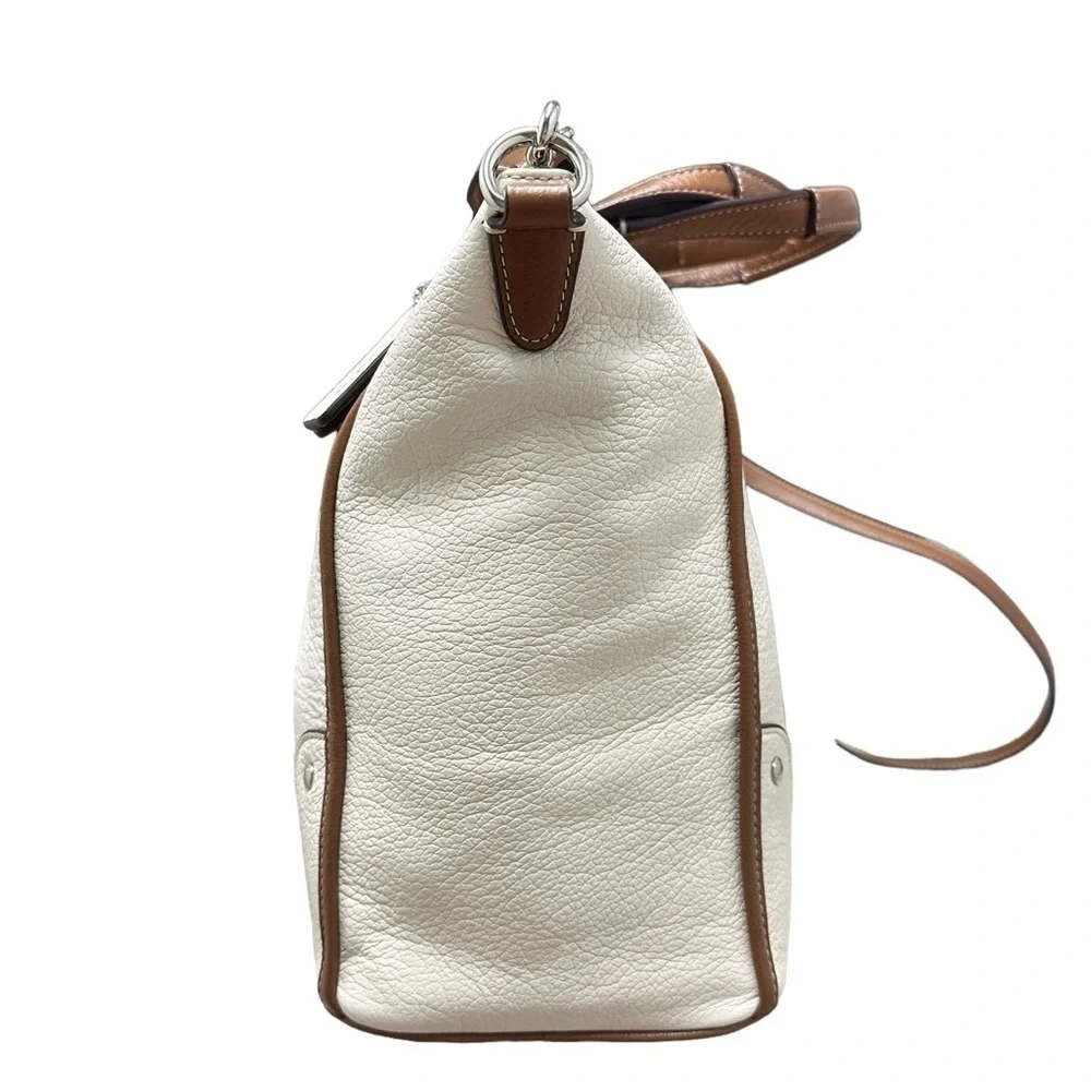 Coach Mickie Satchel in Spectator Leather #F37679 New in Silver/Chalk/Saddle
